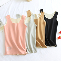 No trace warm vest female inside wear a develvet self-heating thickened cotton sling base shirt coat autumn and winter
