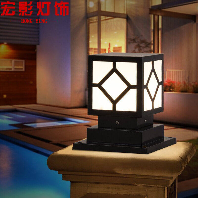 Macro Shadow Solar Column Headlights Outdoor Courtyard Lamp Villa Wall Head Wall Gate Lights Home Outdoor Waterproof Door Posts