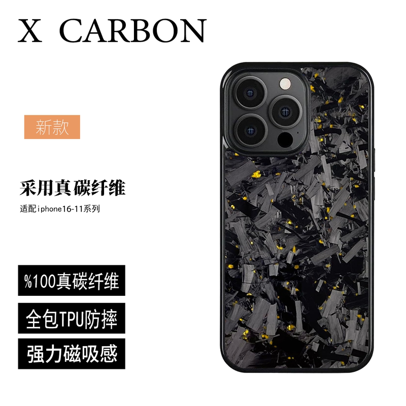 Real Carbon Fiber Forged iPhone 16 Pro Max Supercar Forged Magnetic 14Pro /13Pro/12Pro Max Phone Case 15/11Pro Carbon Case with Magsafe