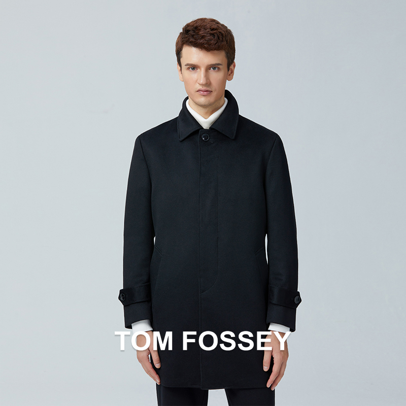 [Piacenza] 100% Cashmere Mid-Length Lapel Men's Coat Imported from Italy