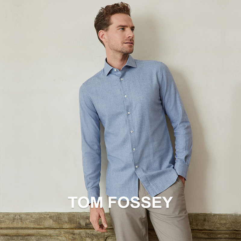 [Alumo Imported from Switzerland] Egyptian Cotton Cashmere Blended Skin-Friendly Supreme Long-Sleeved Shirt
