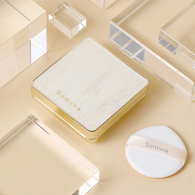 Samsea Saint-chy air cushion powder cream powder bottom liquid bb cream Flawless Moisturizing Persistent Control Oil Pink Bottom Women Light Skin-care