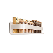 Cream style kitchen rack stainless steel condiment jar storage rack wall-mounted condiment rack 3062