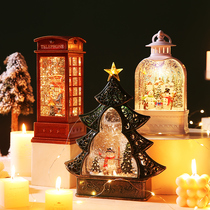 Christmas gift snowflake lamp creative gift music box Snow Horse Lantern Nordic ornaments crystal ball music box