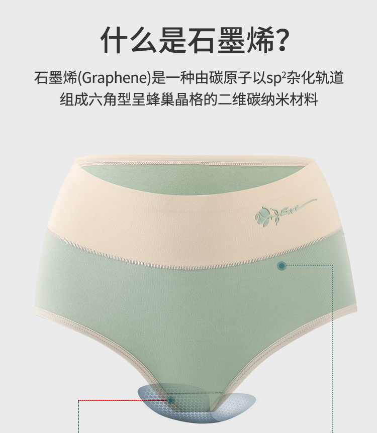 紫速玫瑰 设计款石墨烯内裤3条装 图2
