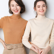 Bán cao cổ áo len cashmere nữ thân mặc ngắn mỏng dệt kim đáy áo len 2020 mùa xuân và mùa thu mới mặc bên ngoài lỏng lẻo