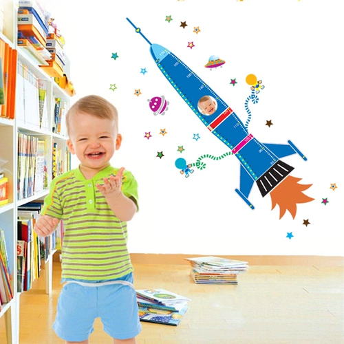Детский ростомер для детского сада для спальни, наклейка на стену, космическая линейка, наклейки