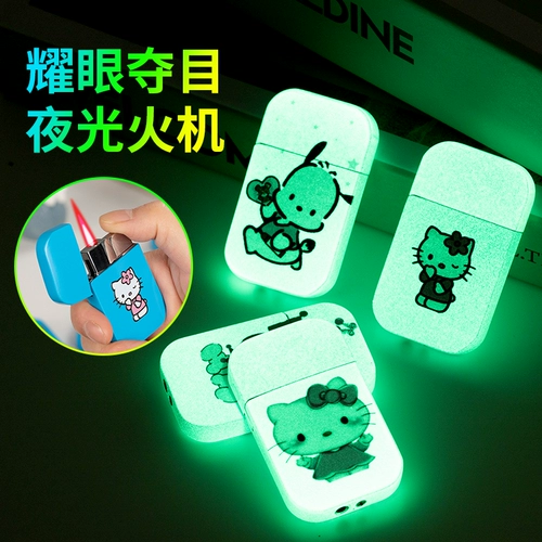 Hello Kitty, hello kitty, розовая ветрозащитная милая зажигалка