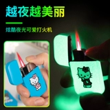 Hello Kitty, hello kitty, розовая ветрозащитная милая зажигалка