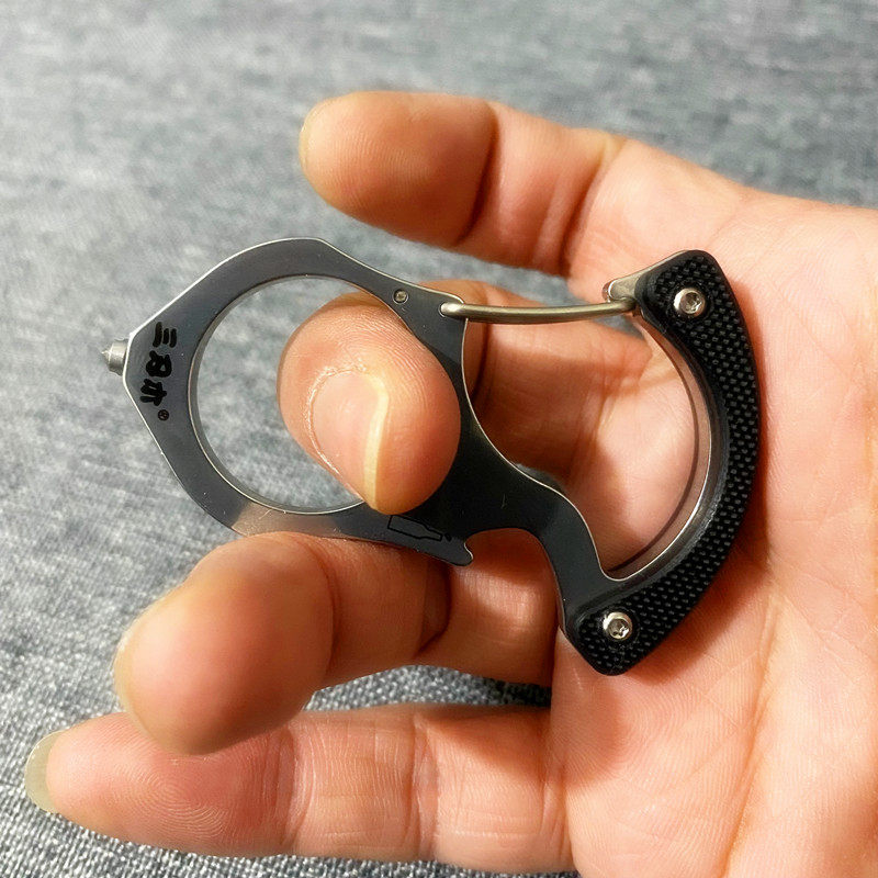 товар из китая 三刃木正品不锈钢多功能钥匙扣防身工具指虎户外挂扣车钥匙sk045e Yyedc