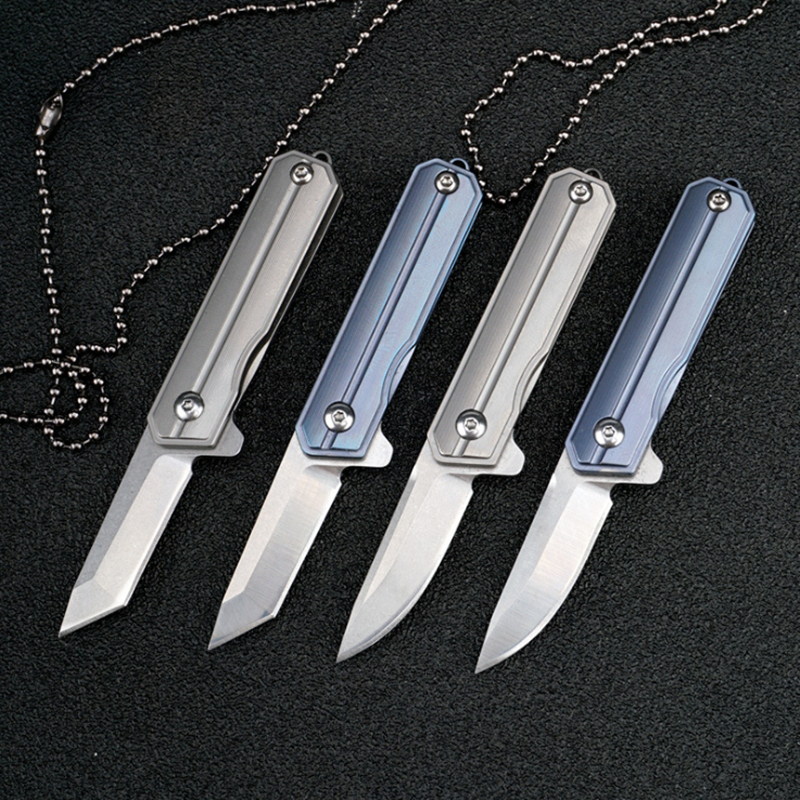 Clearance high hardness titanium alloy folding knife EDC mini quick key