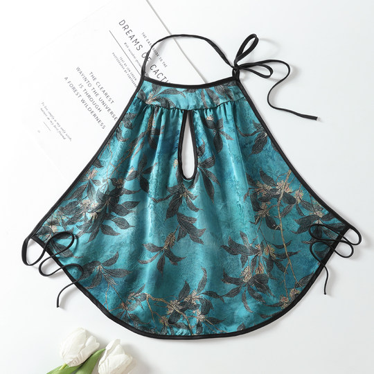 Xiangyunsha Traditional Style Bellyband Set for Women, Adult Sexy Mulberry Silk Backless Camisole, Silk Belly-Protecting Nightgown for Women