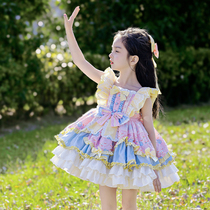 New Girl Vest Lolita Little Girl Lolita Dress Children Rainbow Pongry Dress