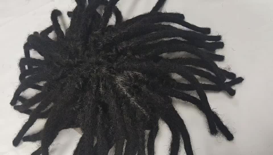 Longfor Men Hair Wigs Unit Afro Toupees Weave Curly Afro Dreadlocks