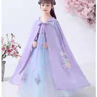 Сиреневый плащ, с вышивкой