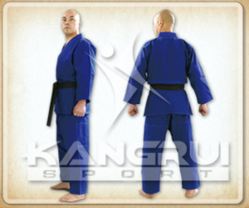 KJ154 competition judo suit blue 1-5 5# pure cotton professional fabric standard weight Brazilian jiu-jitsu suit Kangrui