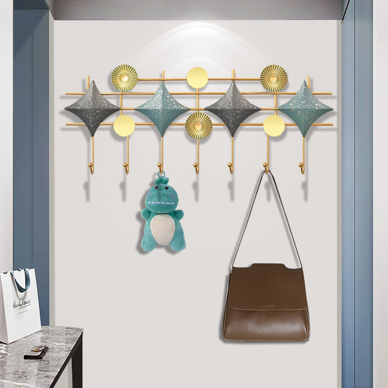 Creative porch clothes hook entry door coat hook coat hook metal hook Nordic wind wall light luxury coat hook