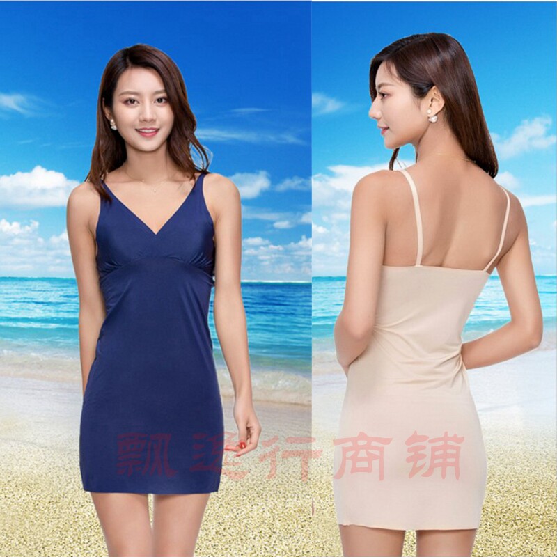 冰丝裙背心打底吊带裙女夏新娘装内搭2017新款吊背心裙中长款黑色