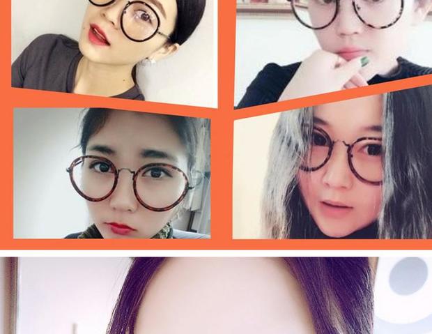 Kính gọng kính nữ phiên bản Hàn Quốc của kính cận tròn retro kính cận thị cá tính phẳng gương mặt mỏng da báo trang trí khung nam kính cartier