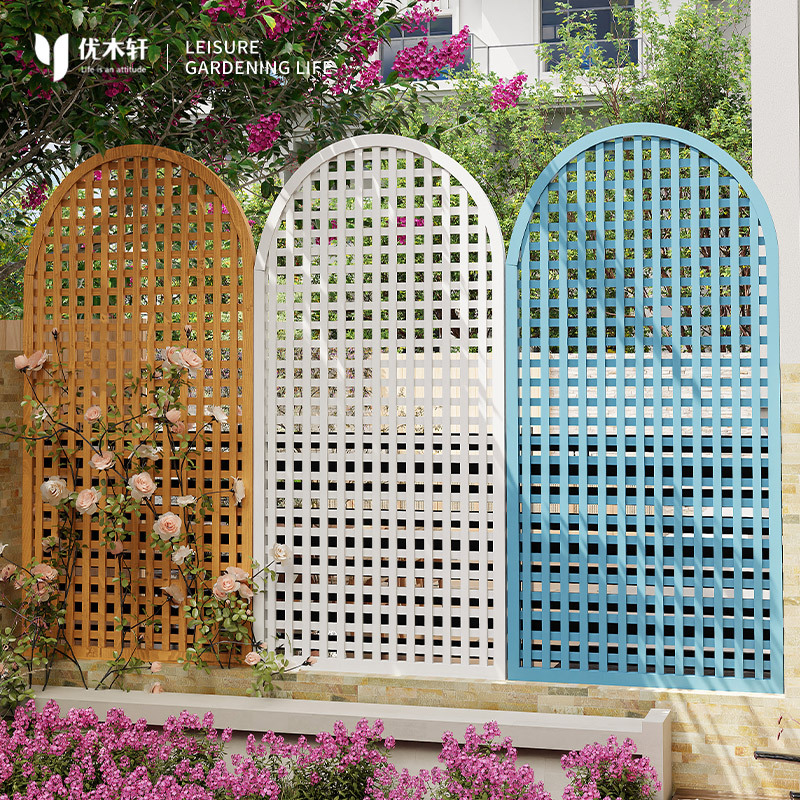 Villa Courtyard Fence Outdoor Partition Screen Wall Rooftop Terrace Privacy Screen Guardrail Balcony Grid Wooden Fence Villa Courtyard Fence Outdoor Partition Screen Wall Rooftop Terrace Privacy Screen Guardrail Balcony Grid Wooden Fence