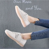 Кожаная белая обувь, подошва, универсальные туфли, из натуральной кожи, коллекция 2021