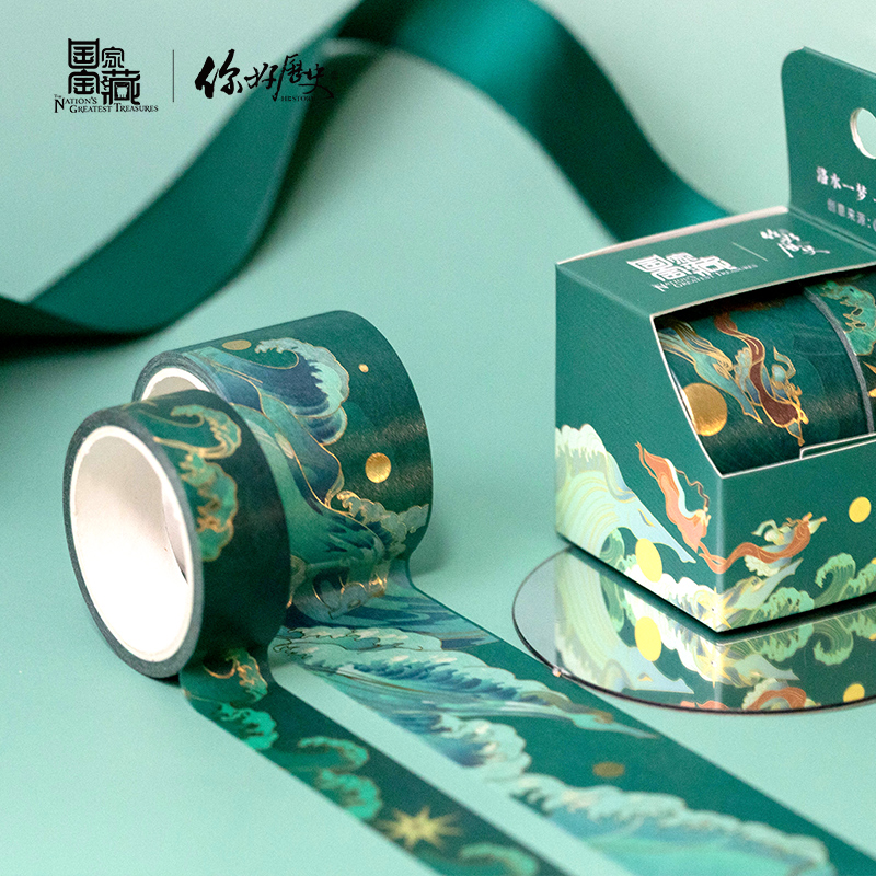 National Treasure X Hello History Loo God Fu Paper Adhesive Tapes DIY Handbill Stickers and Paper adhesive tapes Creative Pearls