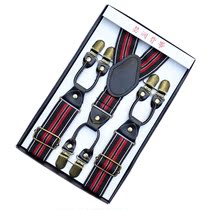 Extended elastic suspender belt mens suit pants non-slip strap clip elderly belt replacement belt strong clip strap