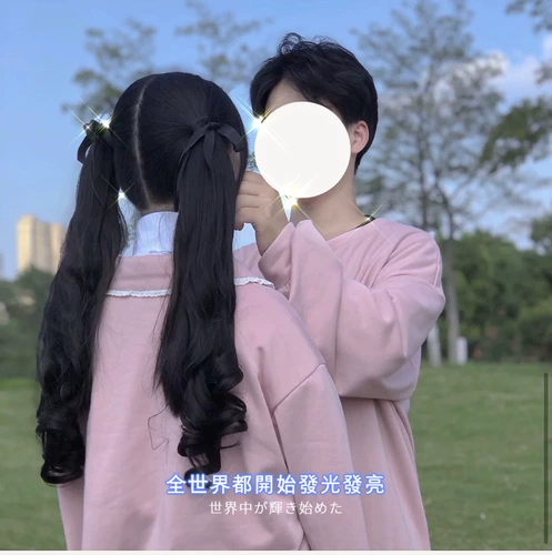 Хвостик, парик, японский кудрявый волнистый ремень на завязках, стиль Лолита, косплей