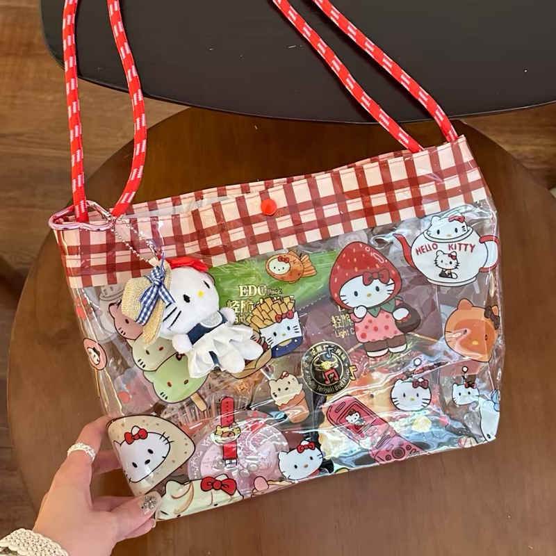 Cute Cartoon Transparent Waterproof Handbag for Women, Special Bag for Swimming, Handbag for Women, 2026 New Style Handbag for Women