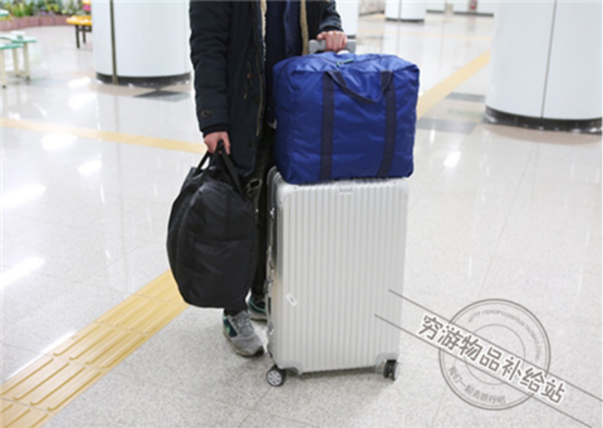 Dày có thể gập lại xách tay dung lượng lớn túi du lịch túi duffel Nam ngắn túi du lịch xách tay túi xách nữ túi du lịch da