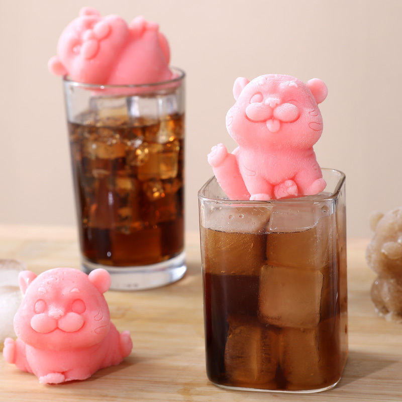Little Tiger Ice Cube Mold LAOSHU Ice Cream Coffee Milk Tea Refrigerator Ice Tray Ball Silicone Cartoon Cute Tiger Freezer Box