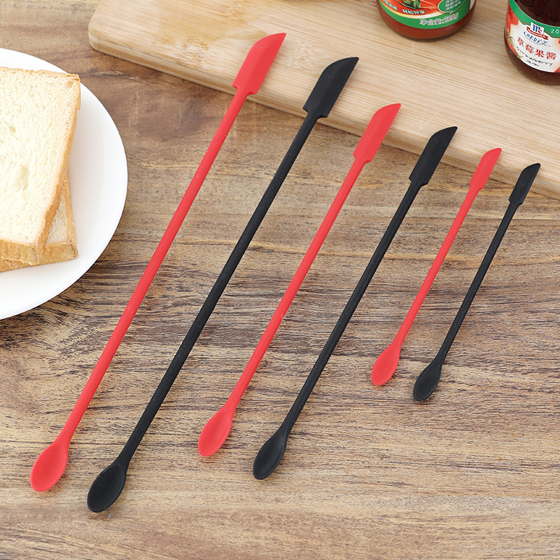Mini-silicone scraper stirring bar multifunction double head Makeup Bottle Wall Dig Spoon Shovel Small Lengthened Fruit Jam Bottle Rag-Taobao