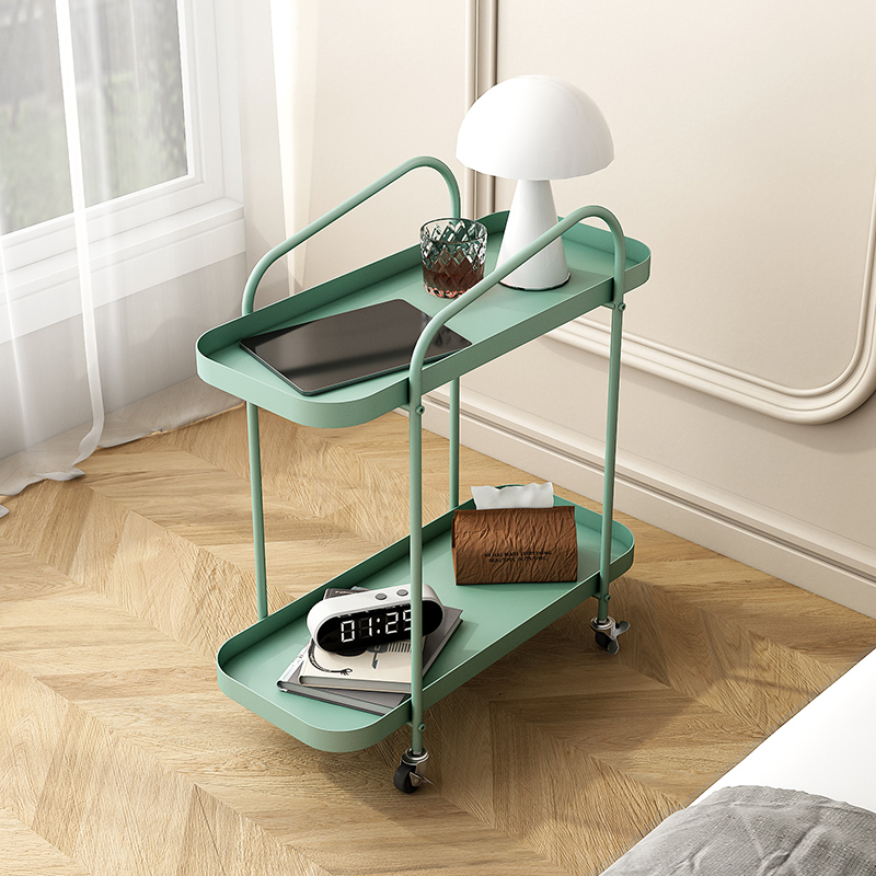 Nordic sofa side table movable small side table living room creative small coffee table light luxury corner several wheeled cart side cabinet