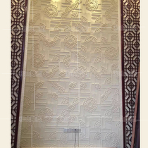 Artificial sandstone relief customized background wall resin sandstone carved flower board villa exterior wall decoration spelled with copper coin board