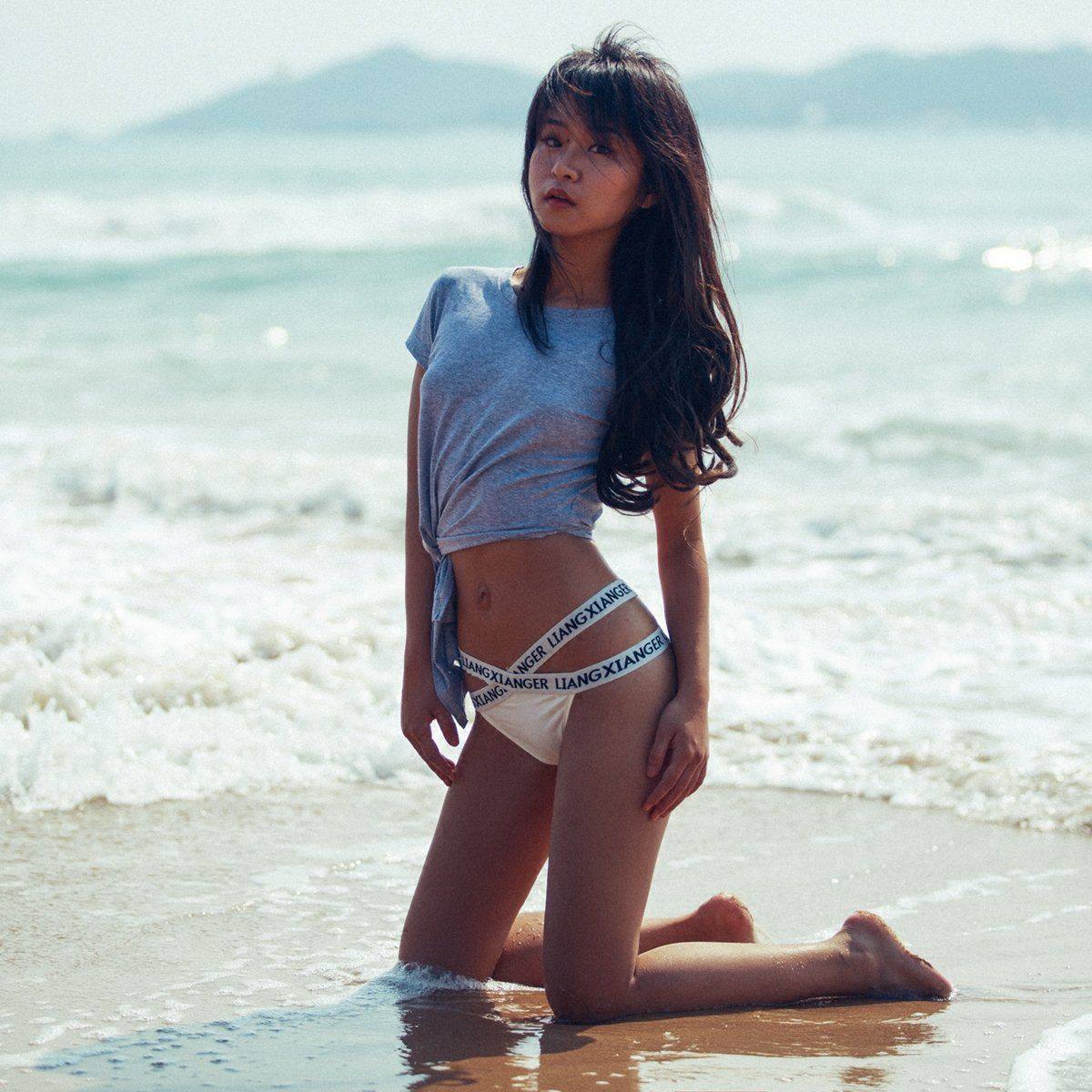 Ffig children's underwear for women and America Alphabet Fitness Sport Low Waist Sexy Strap No Mark of Peach Pharatry style Triangle pants