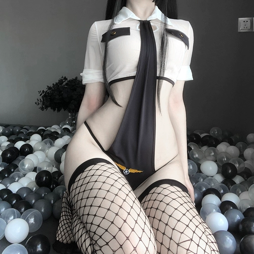 Сексуальная эмоциональная веселая одежда униформа сексуальная соблазнительная женская полиция полиция прозрачная селфи