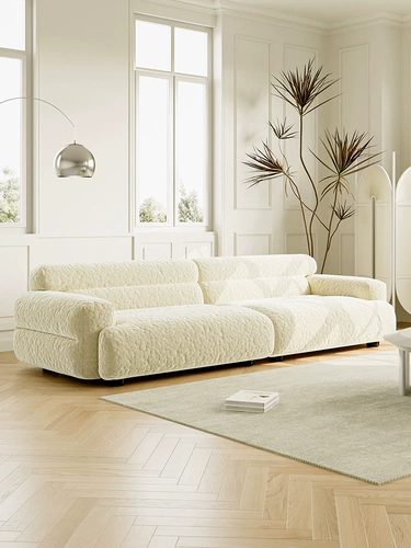 Кремовая ткань для гостиной, минималистичный диван, французский стиль, популярно в интернете