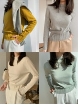  taupe store delicate soft waxy skin-friendly four-color cashmere sweater fashionable wild gentle temperament half high collar