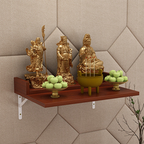 Buddha card enshrined Taiwan home wall-mounted Buddha statue God of wealth cabinet Guanyin Buddhist niche dedicated table for Taiwan home shrine