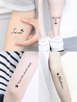 Hollow tattoo stickers with words English personality letters Waterproof men and women long-lasting simulation arm tattoo stickers net red