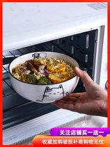 Large bowl Super large size creative Nordic ceramic bowl Cute small fresh bowl Household large soup bowl full set of tableware