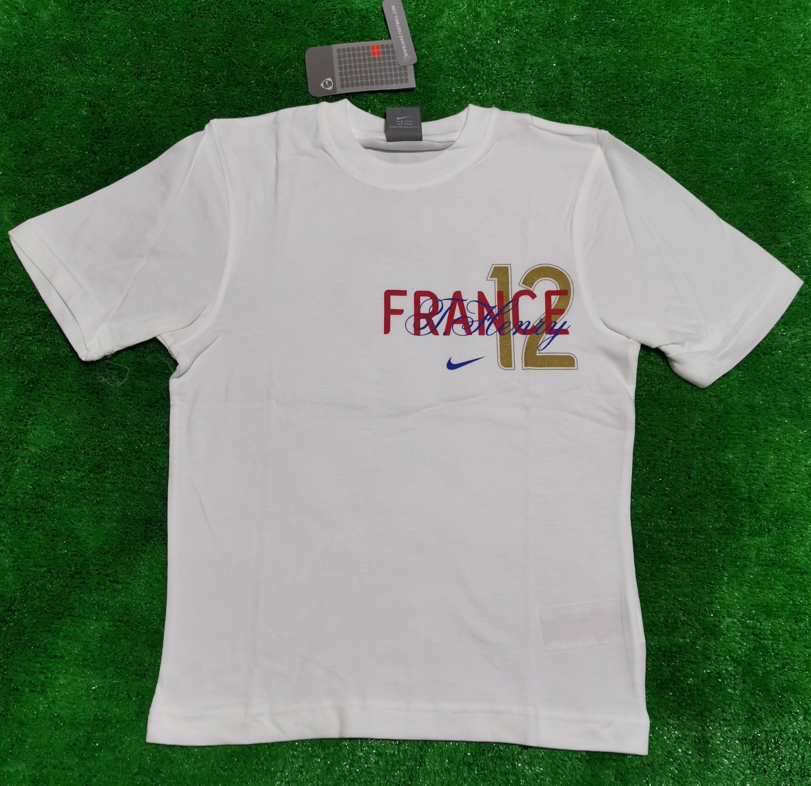Nike Nike France No. 12 Henry Big Children's Youth Cotton Short Sleeve Football Fan T-Shirt