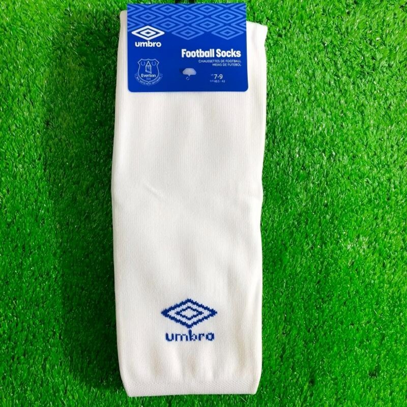 Everton Premier League Team White Men's Football Training and Match Sports Long Socks Long Tube Football Socks 90409U