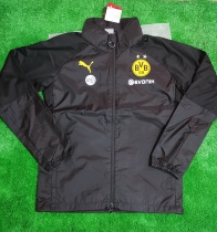 Dortmund BVB Black Yellow long sleeve sports jacket football training jacket hooded windbreaker 751786