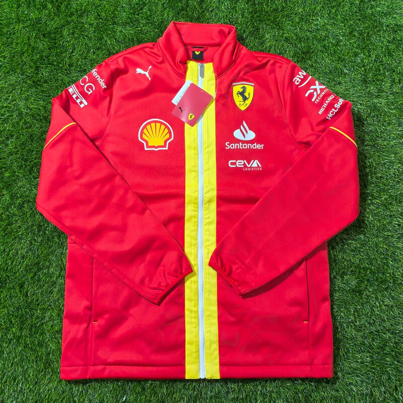 Puma Ferrari F1 Collaboration 2024 Full Advertisement Version Long-Sleeve Fleece Sports Jacket Softshell Jacket