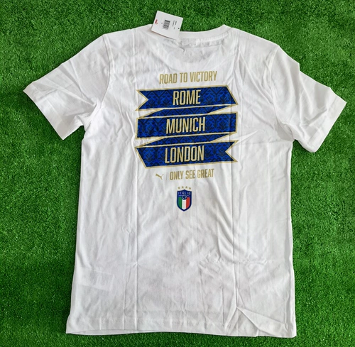Puma, футбольная хлопковая памятная футболка, Италия, коллекция 2021