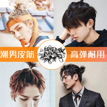 Head rope Mens Tide Women Mens Hairband Tied Hair Tape Hair Strap Boys Leather Band