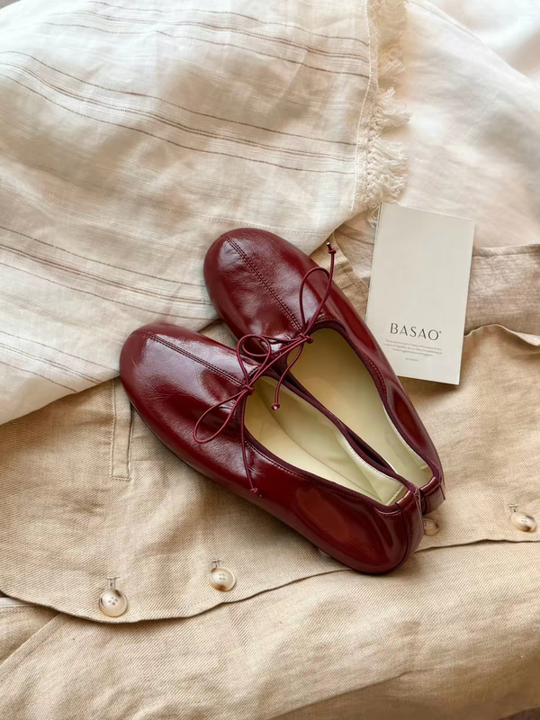 Milan Handmade Women's Shoes, French Retro Shallow Ballet Shoes, Women's Bow Flat Shoes, Soft-Soled Granny Shoes