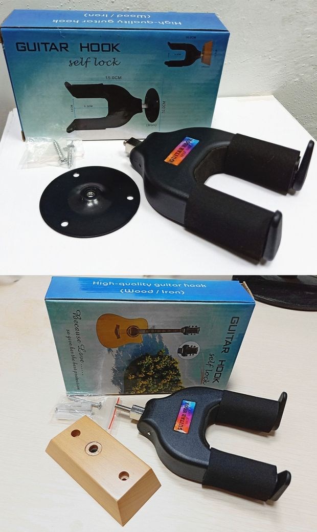 Thả trọng lực tự khóa gỗ cứng cơ sở móc nhạc cụ Guitar điện 琵琶 violin treo tường sản phẩm mới - Phụ kiện nhạc cụ dây đàn violin