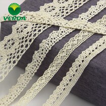 Beige cotton yarn woven lace handmade curtain tablecloth Clothing accessories DIY embroidery craft production decorative materials